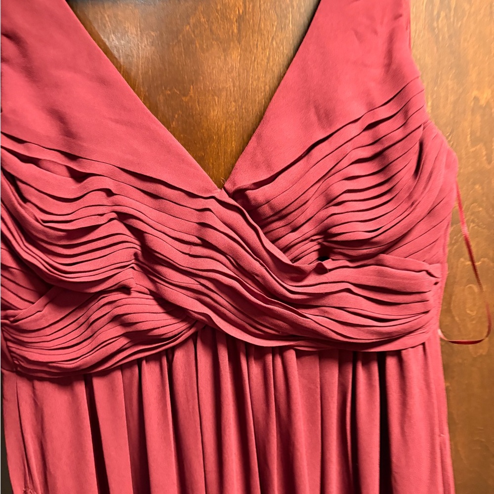 Birdy Grey Sleeveless Maxi Dress in Cabernet with Ruched Bodice - Picture 2 of 7